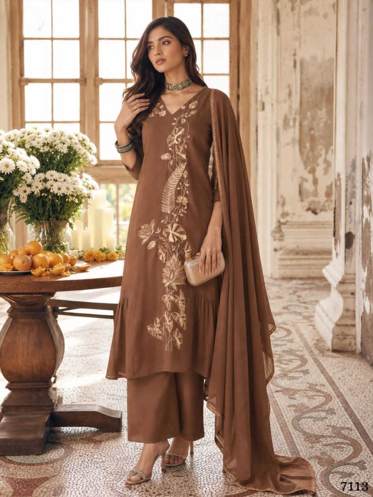 Chanderi Soft Ladies Silk Suit