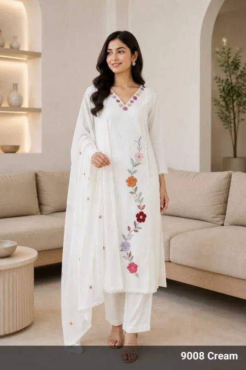 Chanderi Soft Designer Kurti 9008
