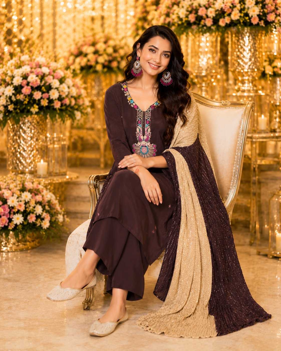 Crepe Designer Kurti