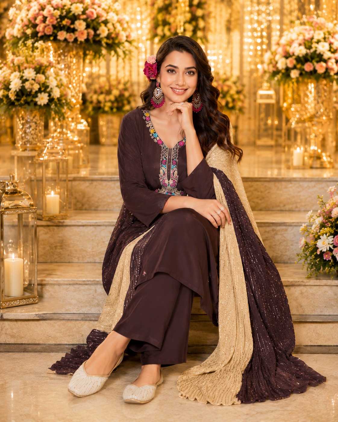 Crepe Designer Kurti