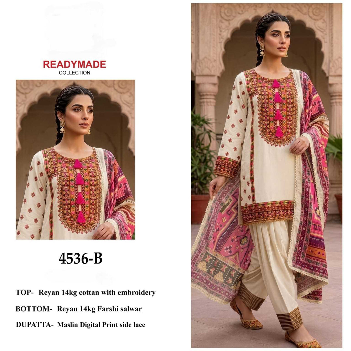 Bela Cotton Embroidery Suit