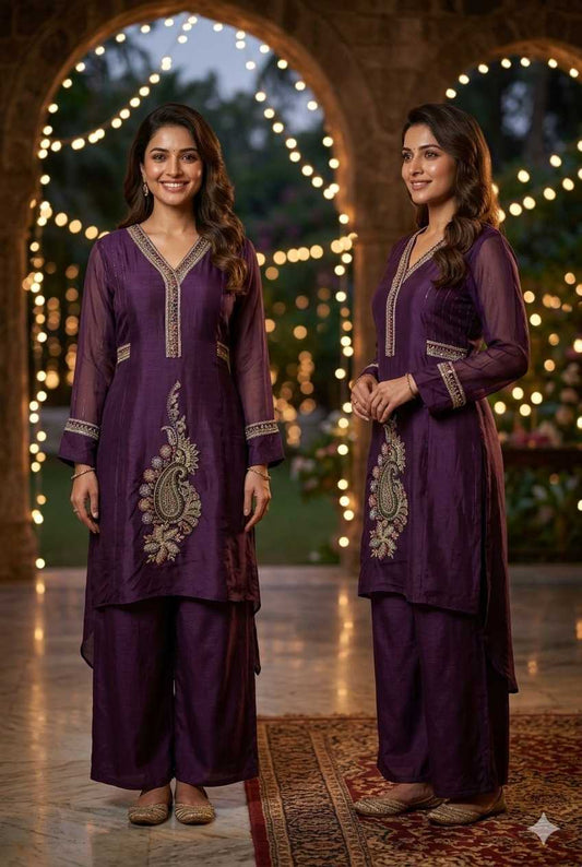 Bhoomi Pure Silk Palazzo Suit
