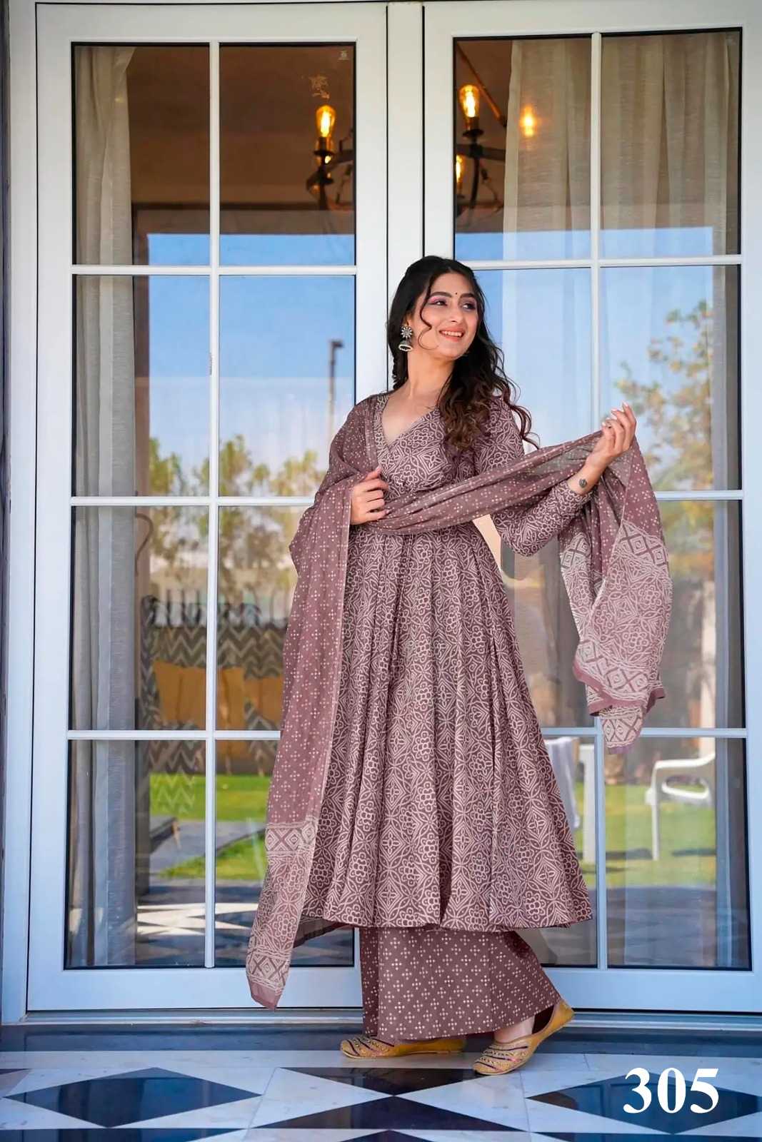 Clora Vol Muslin Designer Kurti in Morpich