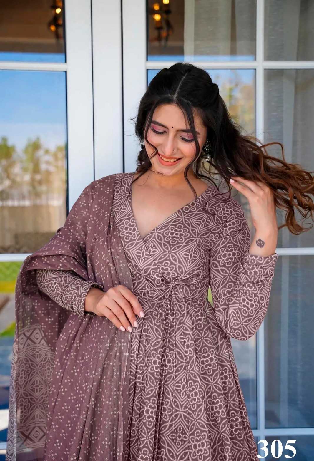Clora Vol Muslin Designer Kurti in Morpich