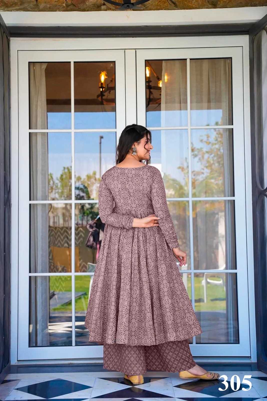 Clora Vol Muslin Designer Kurti in Morpich