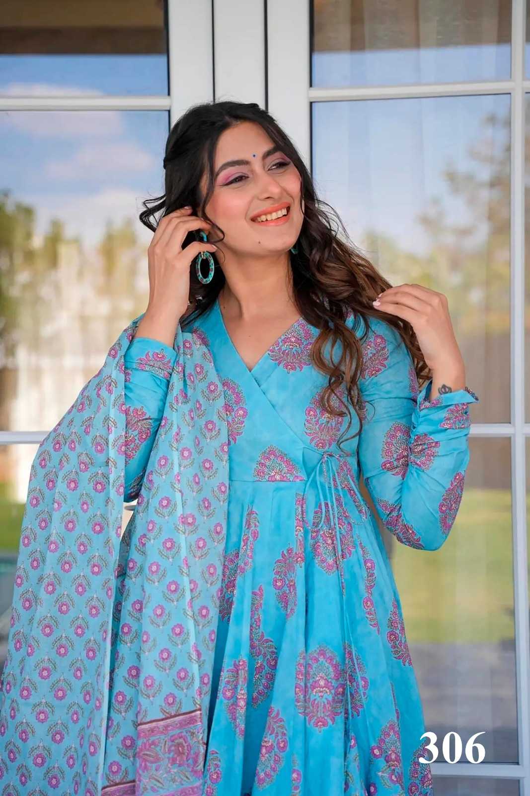 Clora Vol Muslin Designer Kurti in Morpich