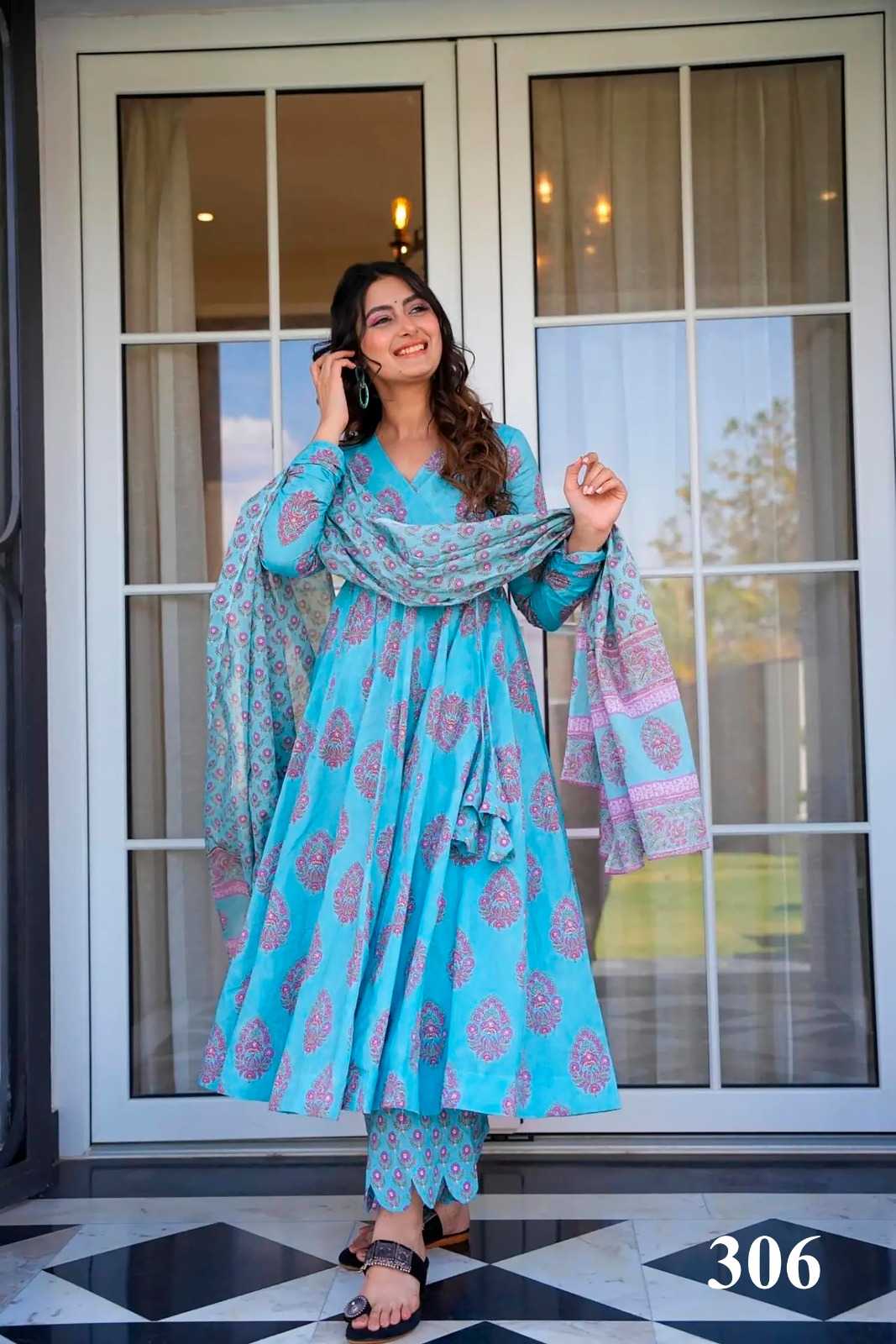 Clora Vol Muslin Designer Kurti in Morpich