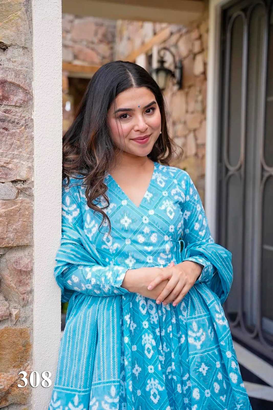Clora Vol Muslin Designer Kurti in Morpich