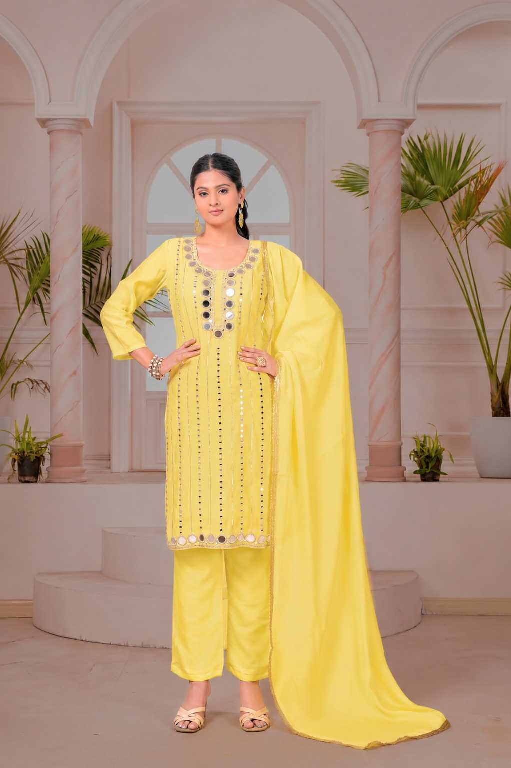 Jasmin Chanderi Soft Designer Kurti