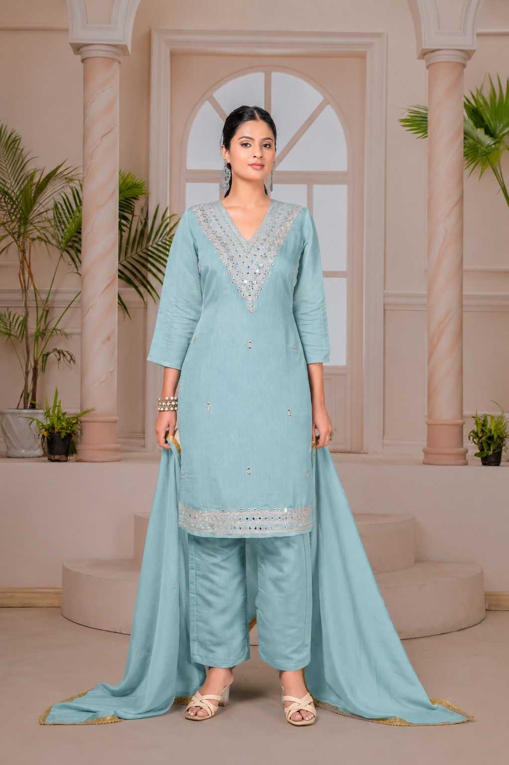 Jasmin Chanderi Soft Designer Kurti