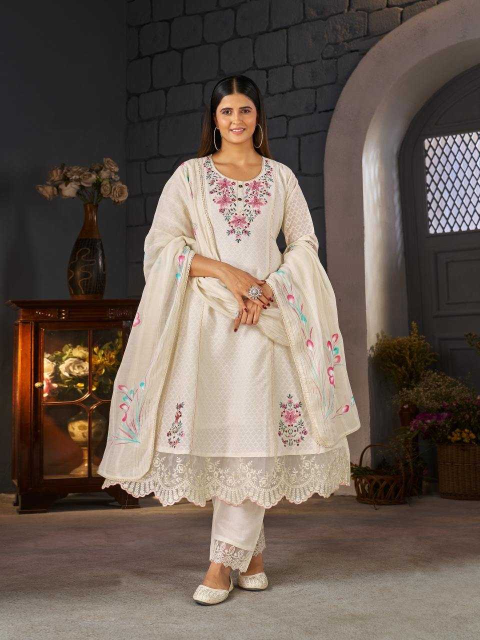 Kalamkari Cotton Embroidery Suit