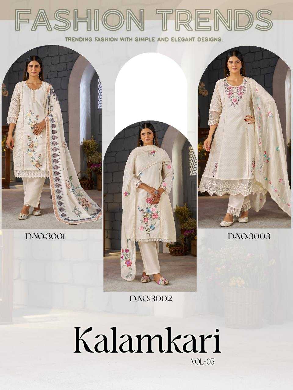 Kalamkari Cotton Embroidery Suit
