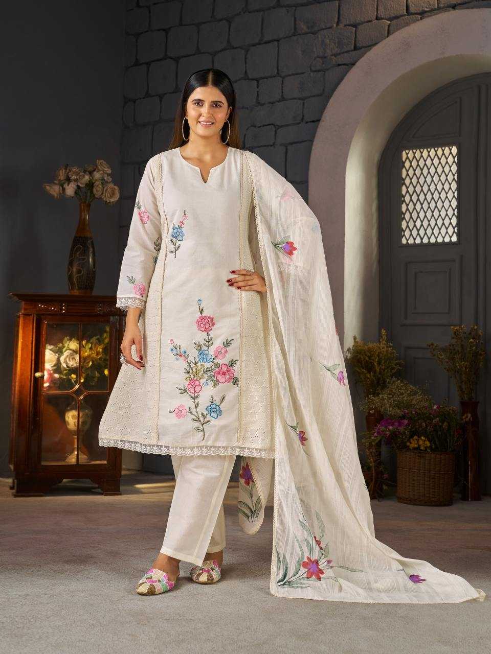 Kalamkari Cotton Embroidery Suit