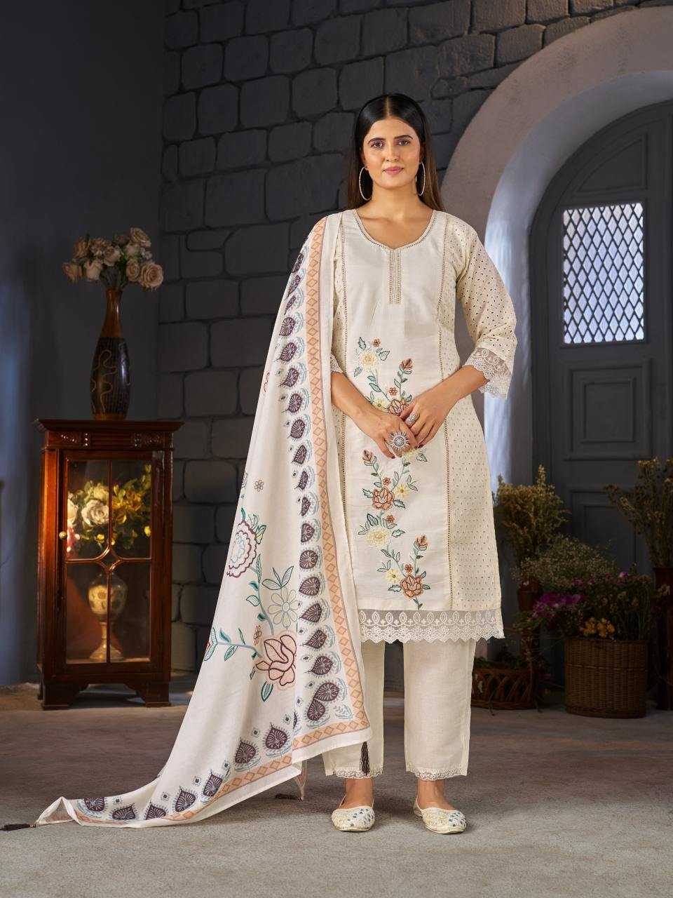 Kalamkari Cotton Embroidery Suit