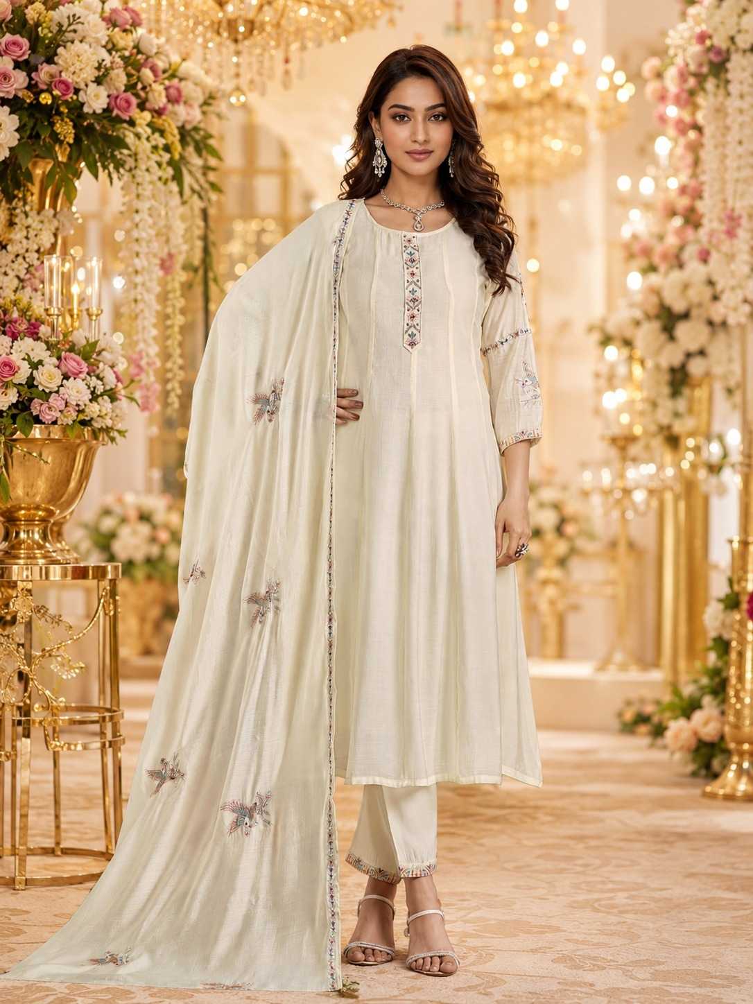 Leelavati Chanderi Soft Embroidery Suit