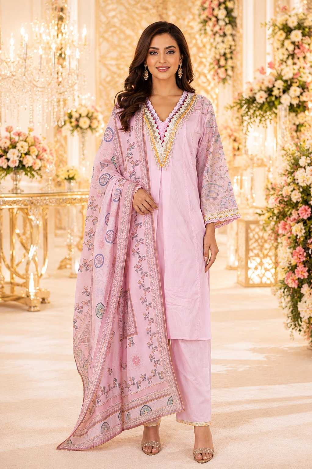 Leelavati Chanderi Soft Embroidery Suit