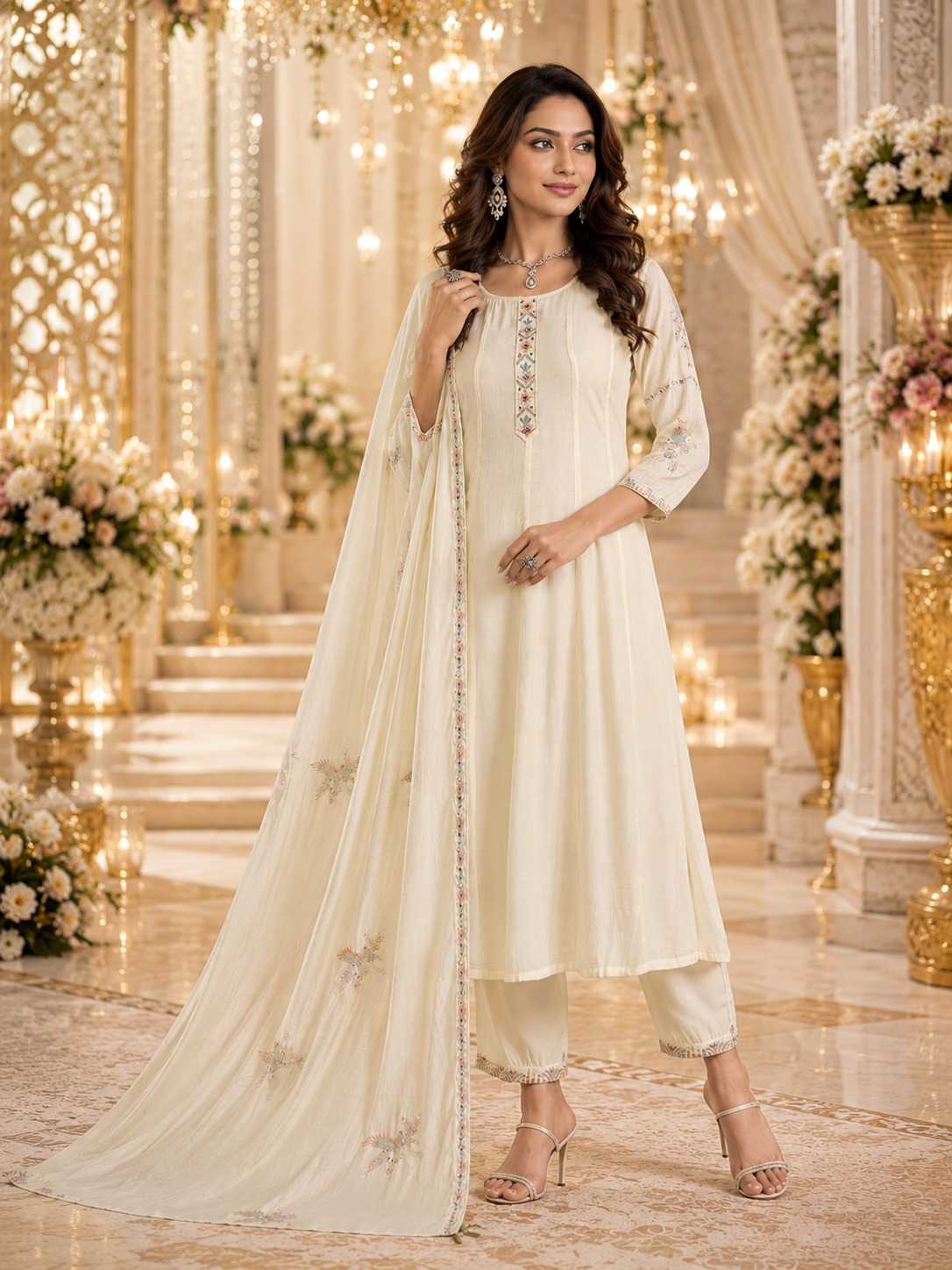 Leelavati Chanderi Soft Embroidery Suit