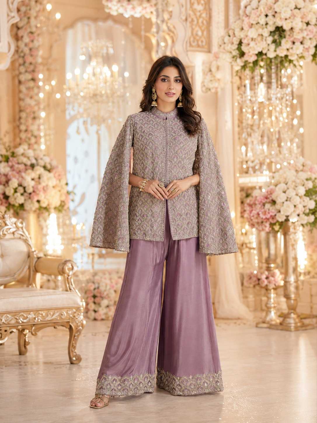 Mallika Chinon Embroidery Suit