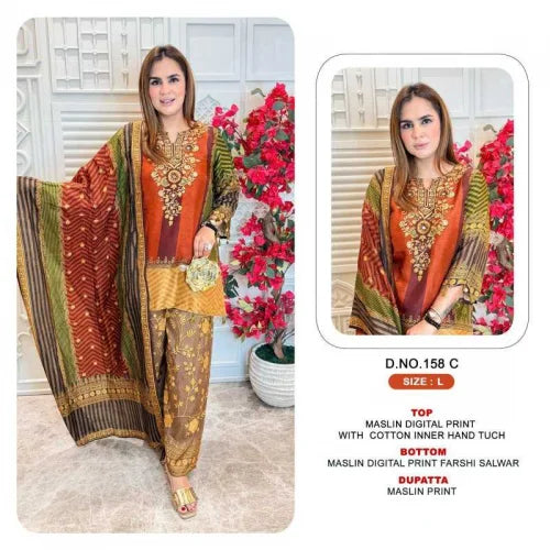 Rajvi Muslin Cotton Suit