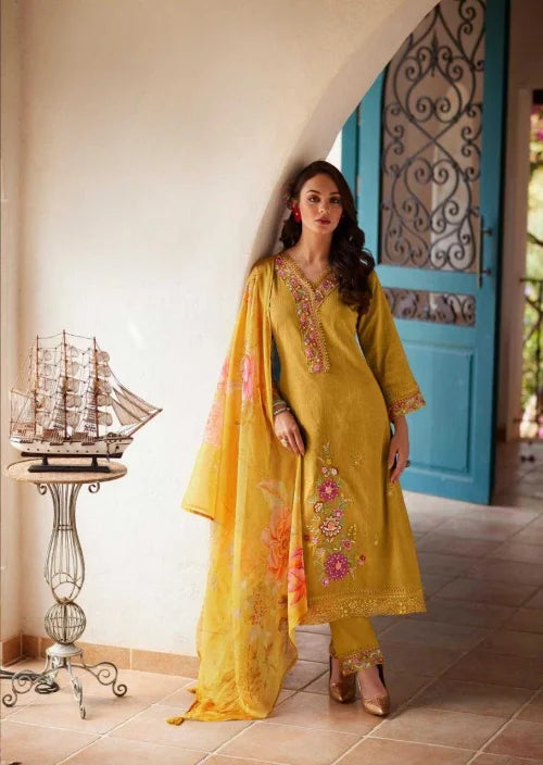 Viviana Cotton Embroidery Suit