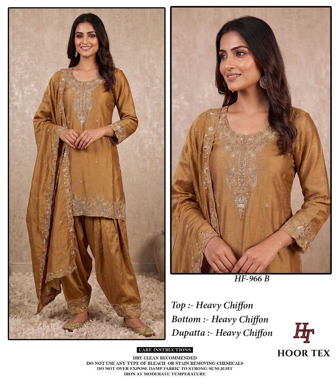 Chiffon Ladies Suit in Teal