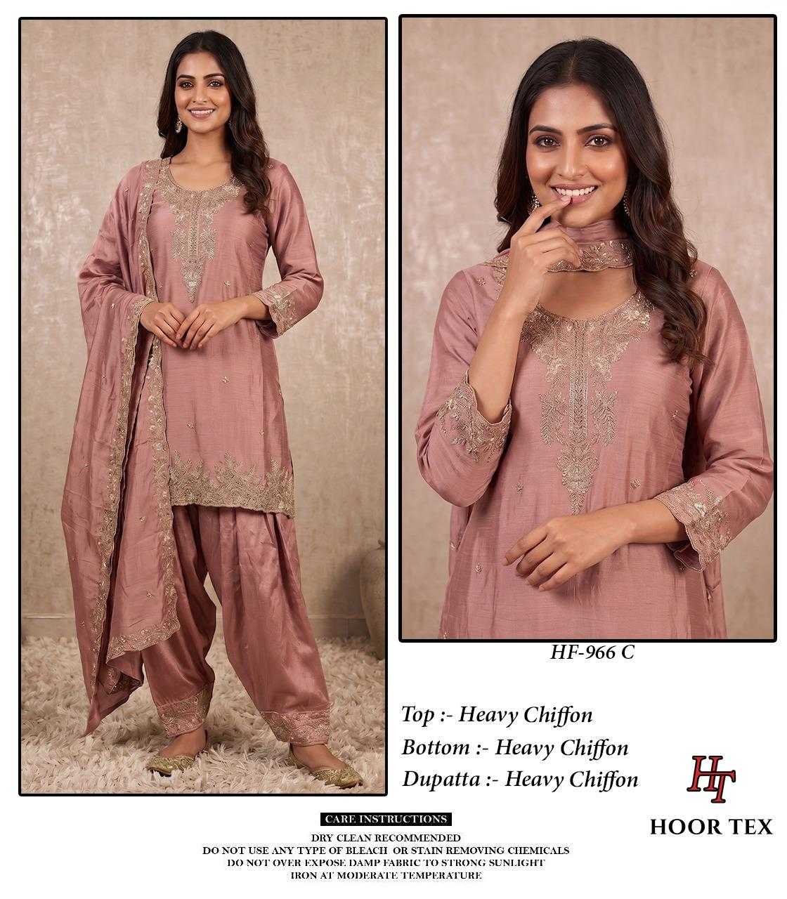 Chiffon Ladies Suit in Teal