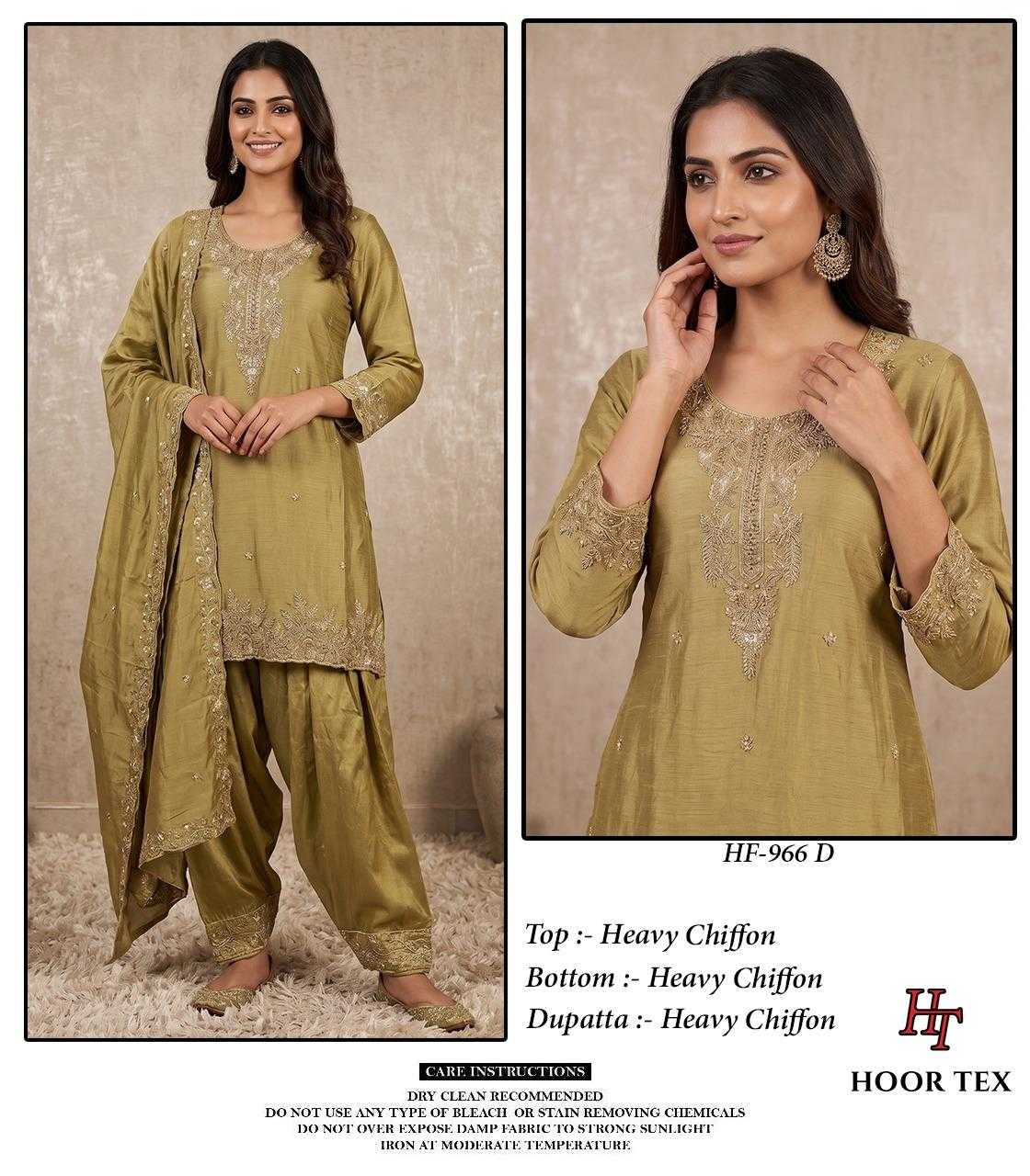 Chiffon Ladies Suit in Teal