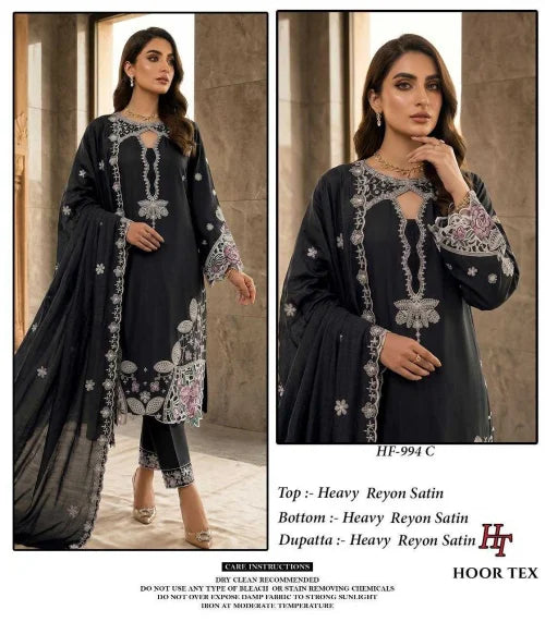 Rayon Ladies Suit in Black