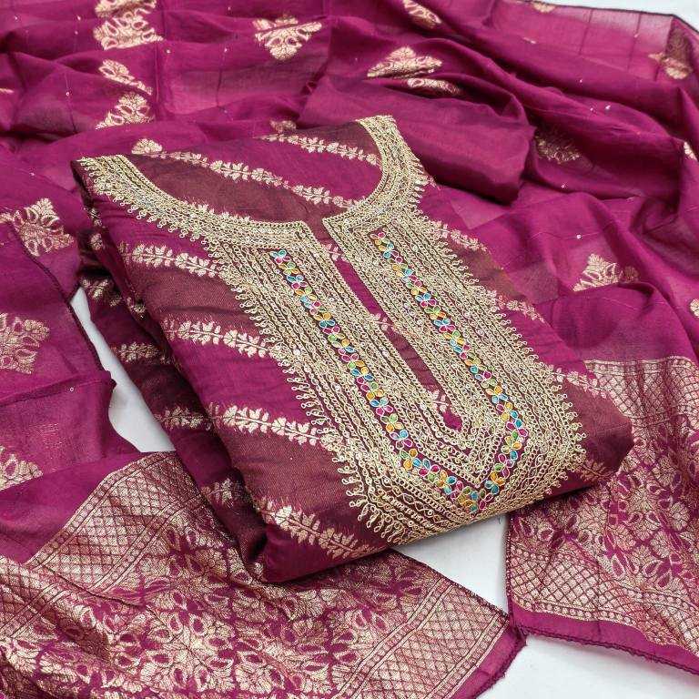 Jacquard Party Wear Suit