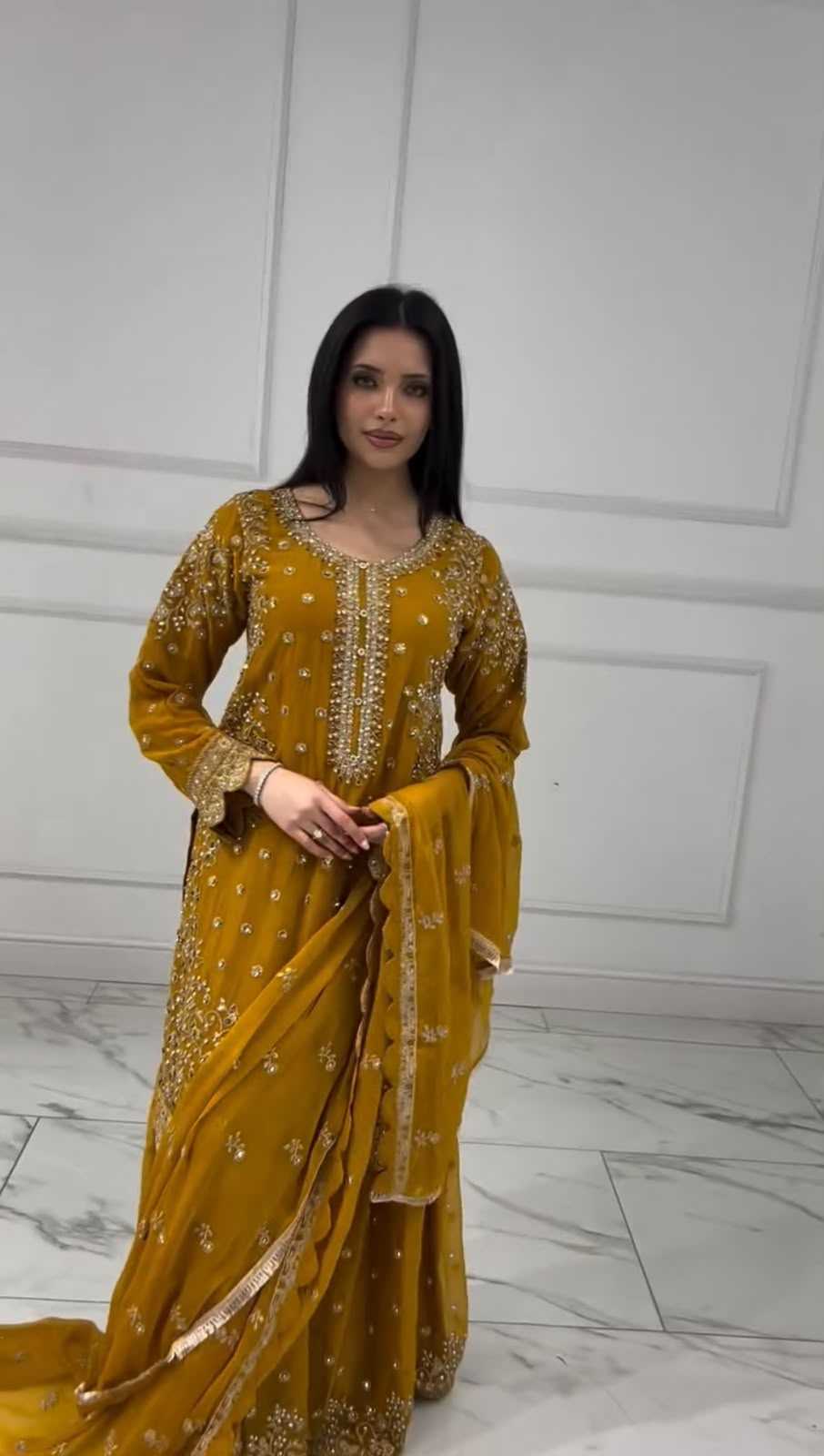 Faux Georgette Embroidery Suit