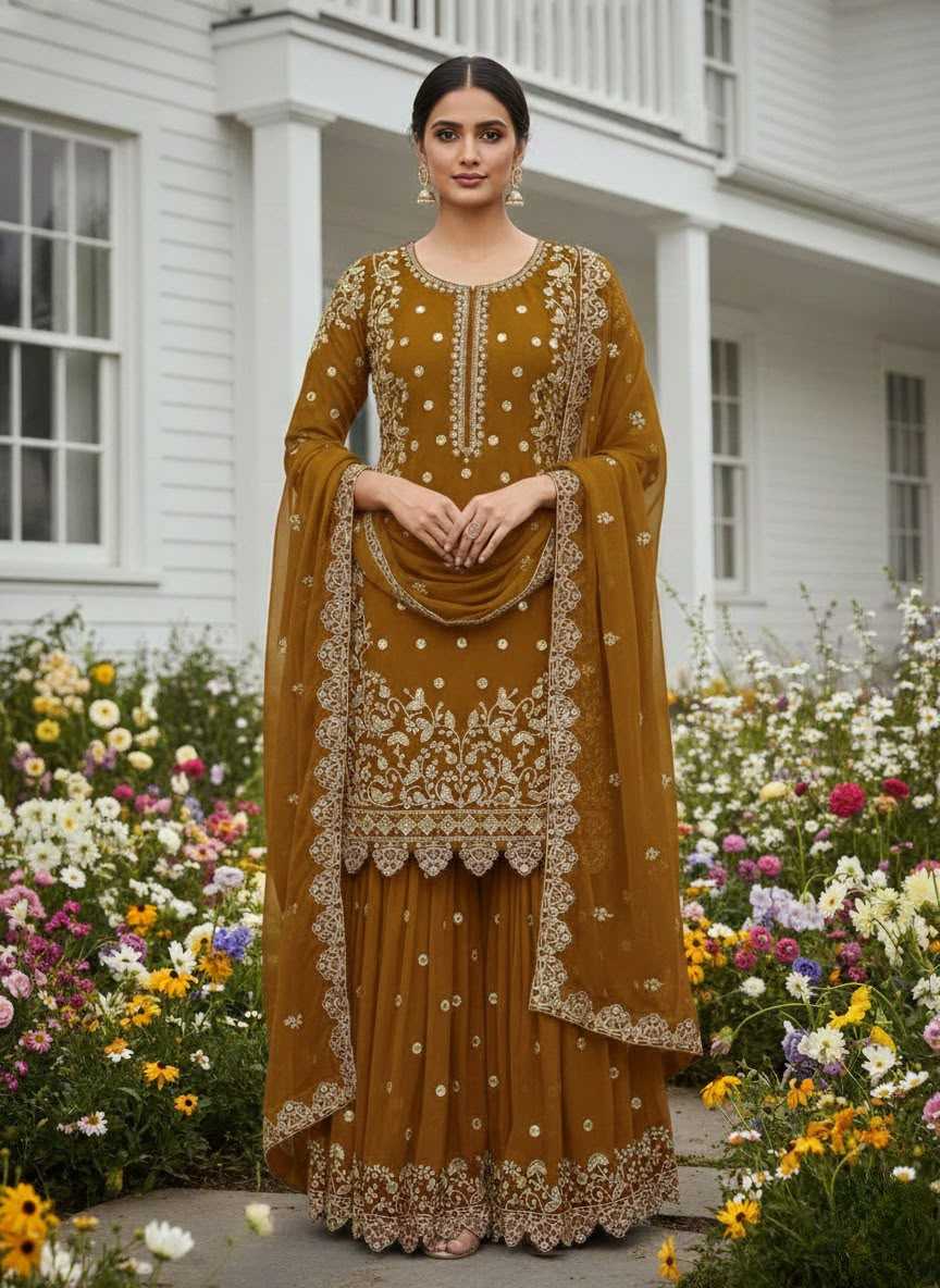 Faux Georgette Embroidery Suit