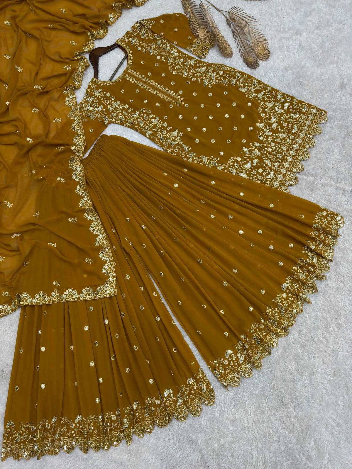 Faux Georgette Embroidery Suit