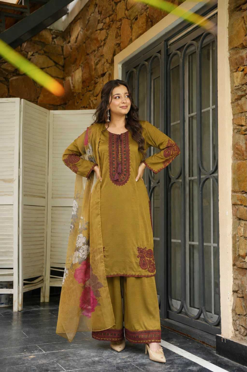 Cotton Embroidery Suit
