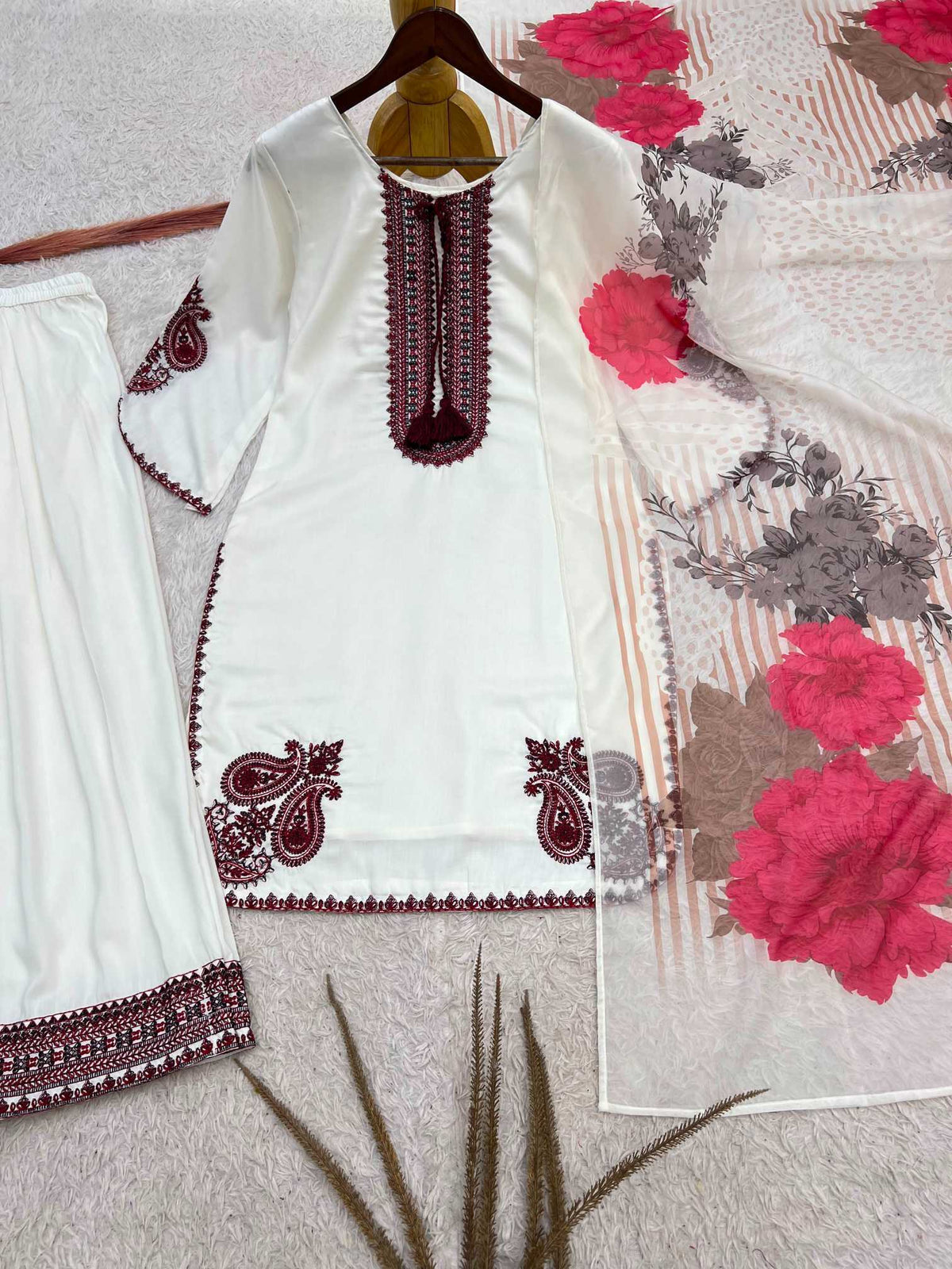 Cotton Embroidery Suit