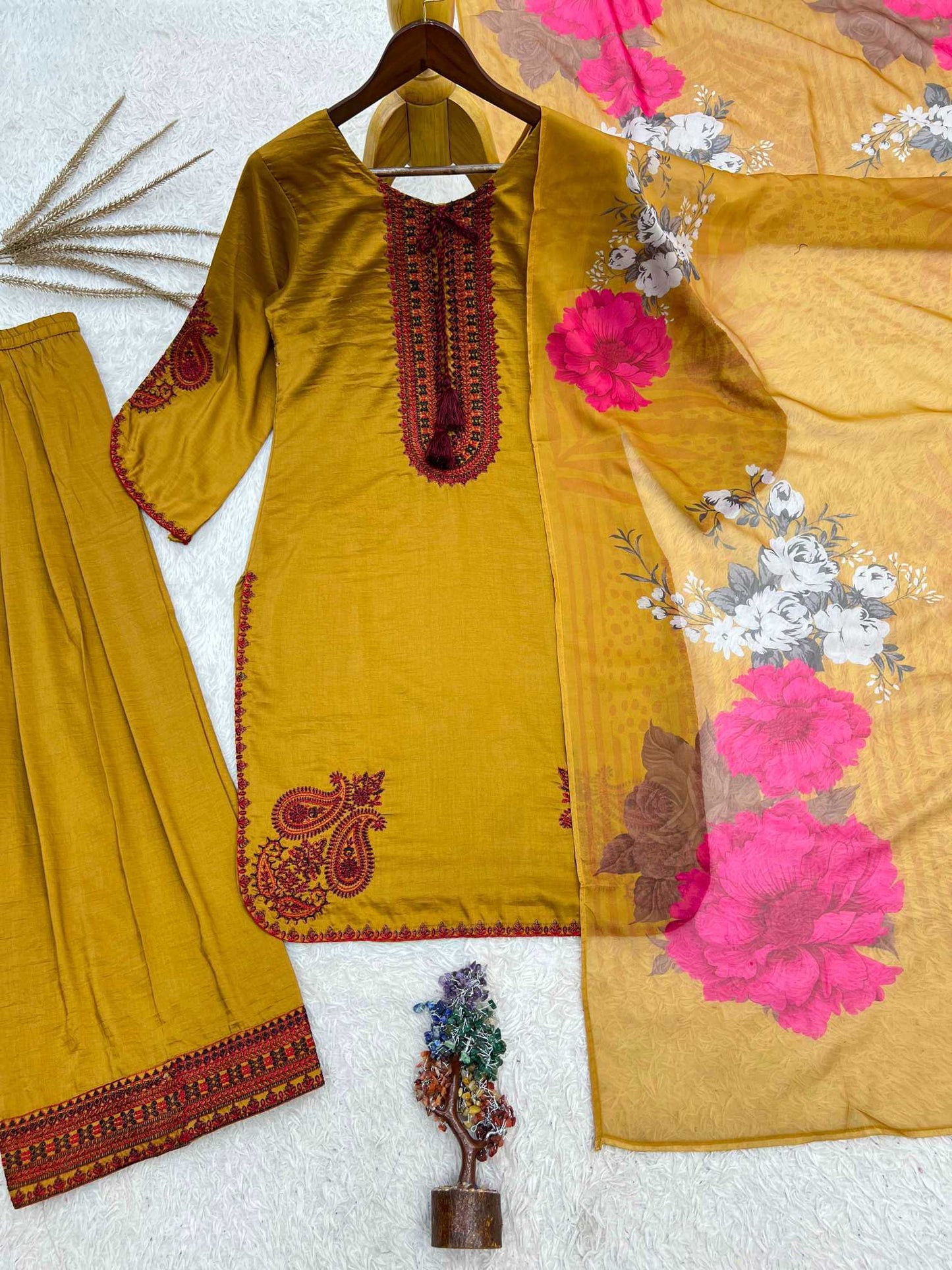 Cotton Embroidery Suit