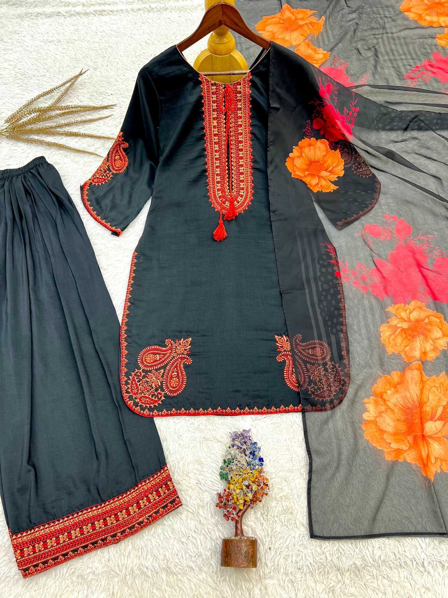 Cotton Embroidery Suit