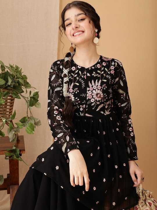 Faux Georgette Embroidery Suit