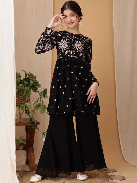 Faux Georgette Embroidery Suit
