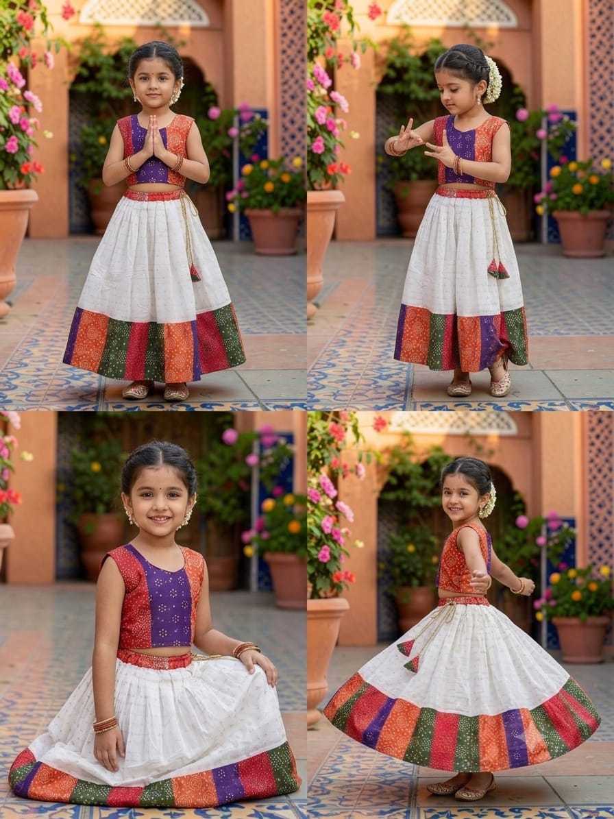 Pure Silk Kids Lehenga