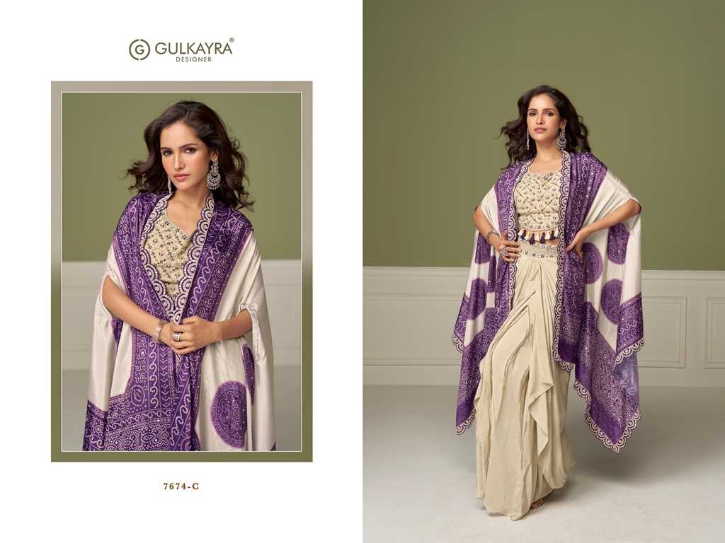 Gulkayra Ruhi Chinon Indo Western Dress