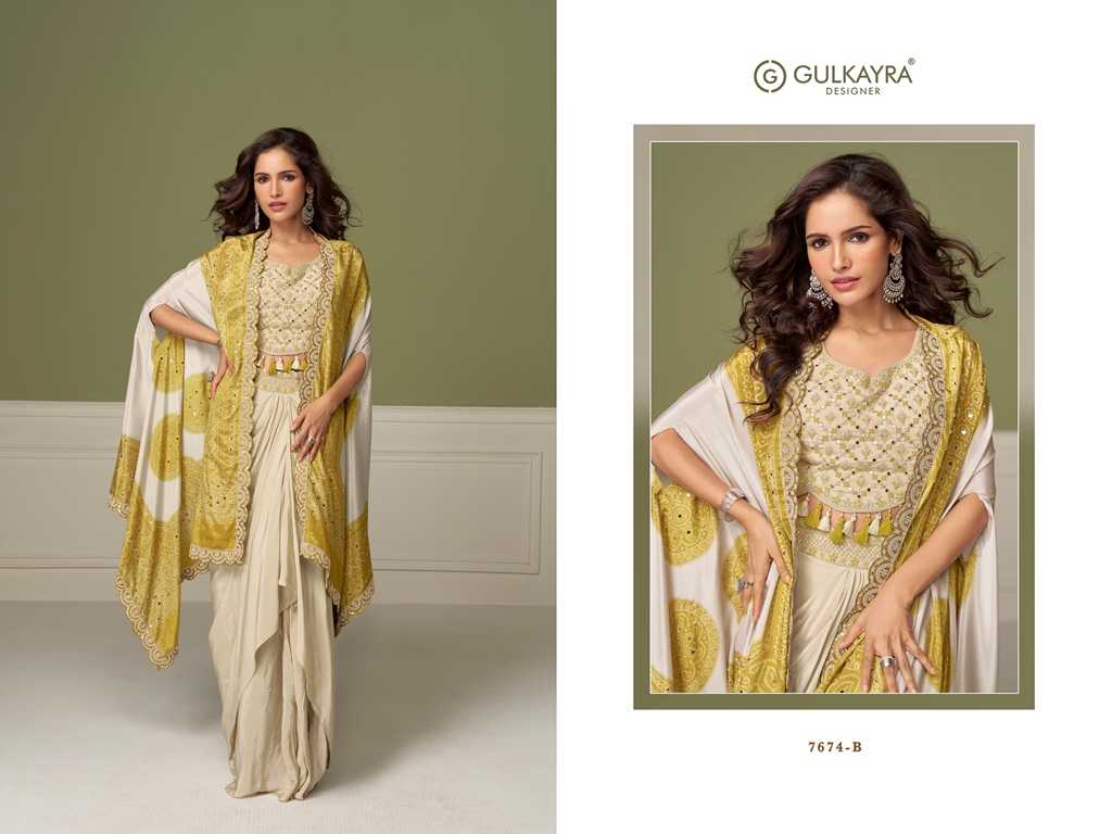 Gulkayra Ruhi Chinon Indo Western Dress