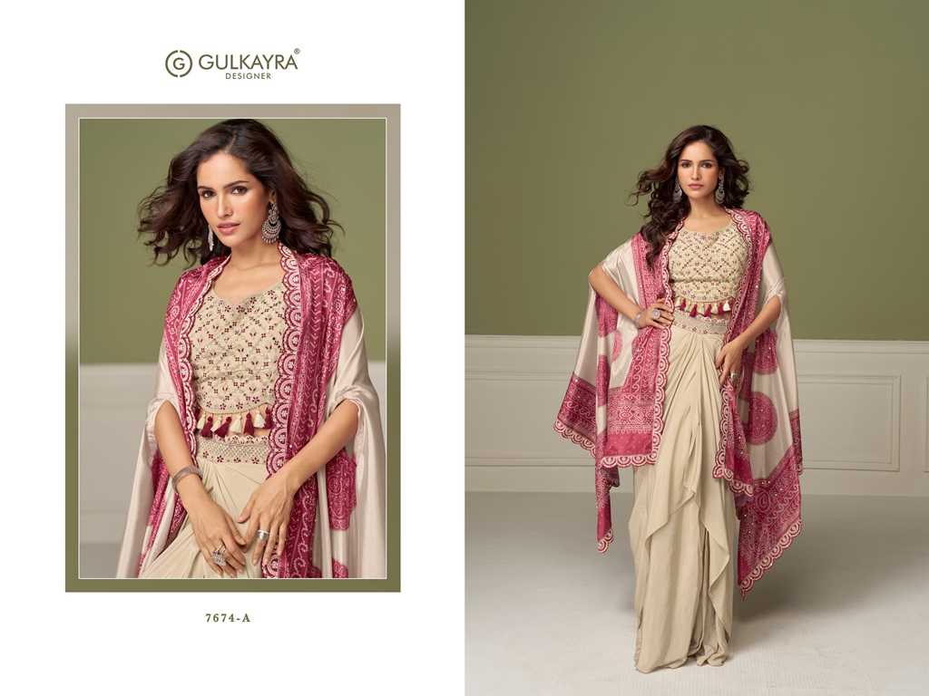 Gulkayra Ruhi Chinon Indo Western Dress