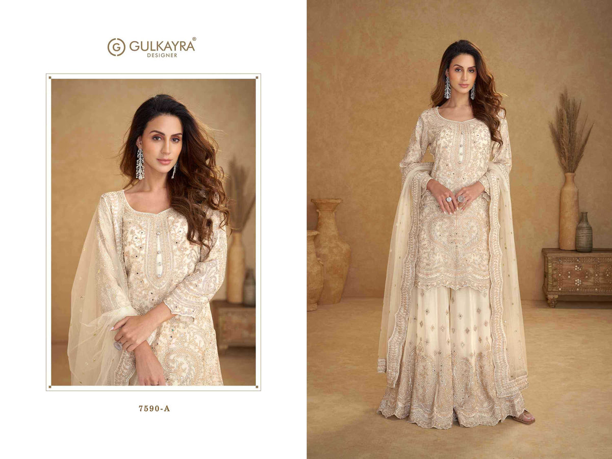 Gulkayra Safira Net Embroidery Suit