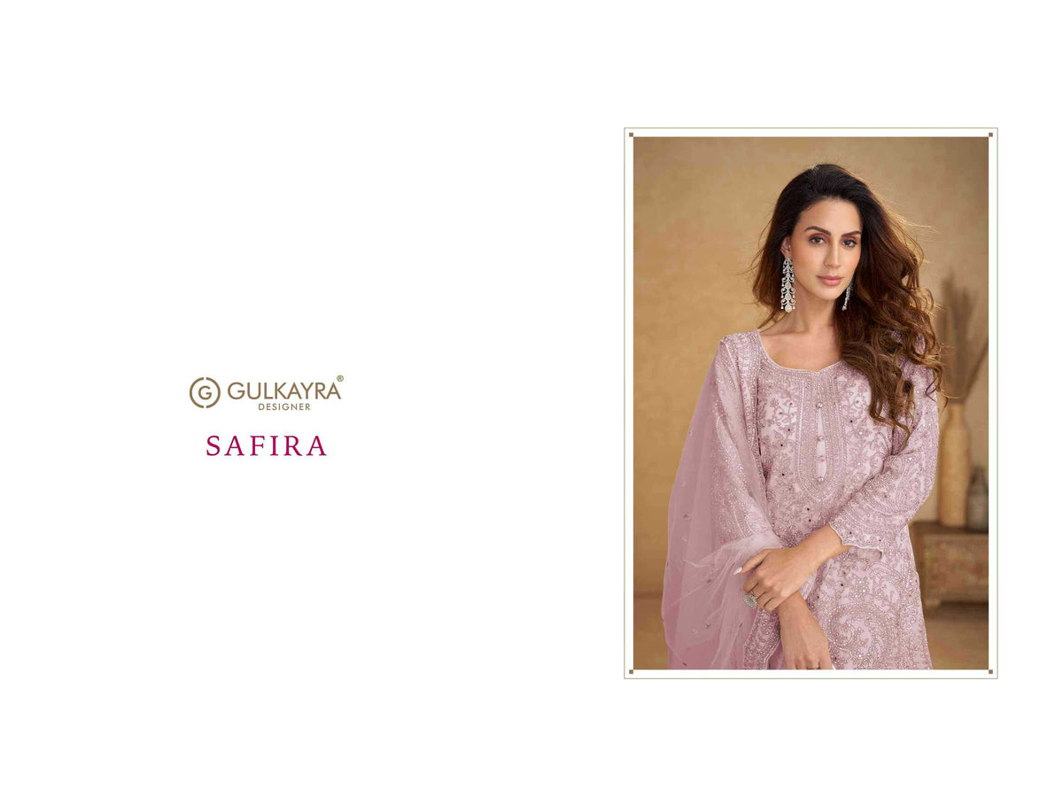 Gulkayra Safira Net Embroidery Suit
