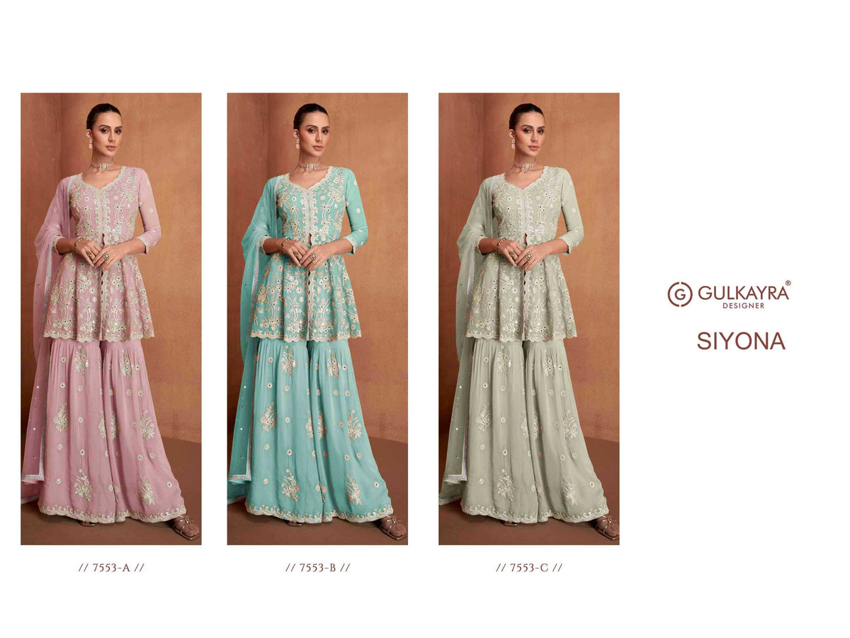 Gulkayra Siyona Georgette Sharara Salwar Suit