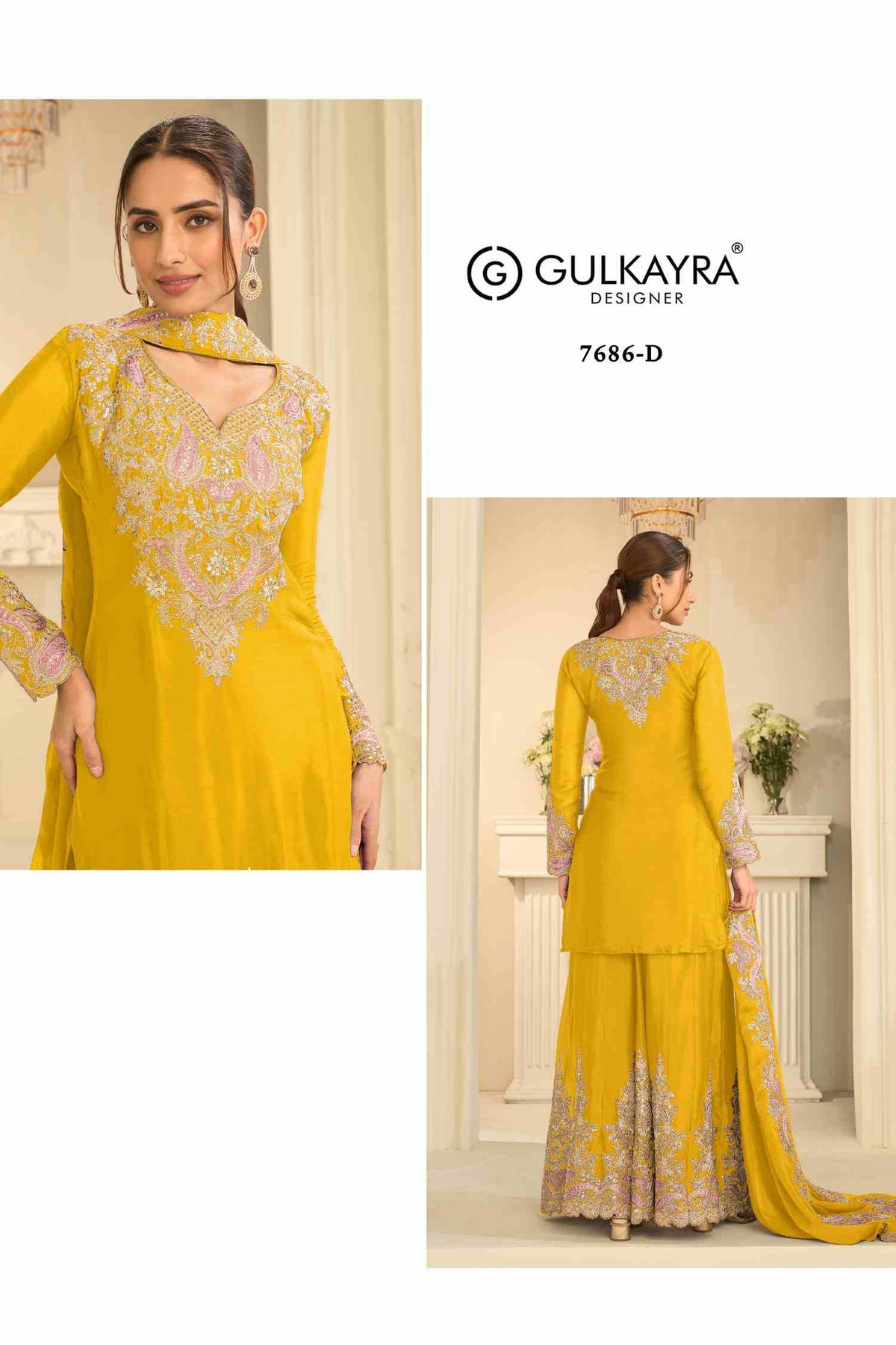 Gulkayra Velvora Chinon Embroidery Suit