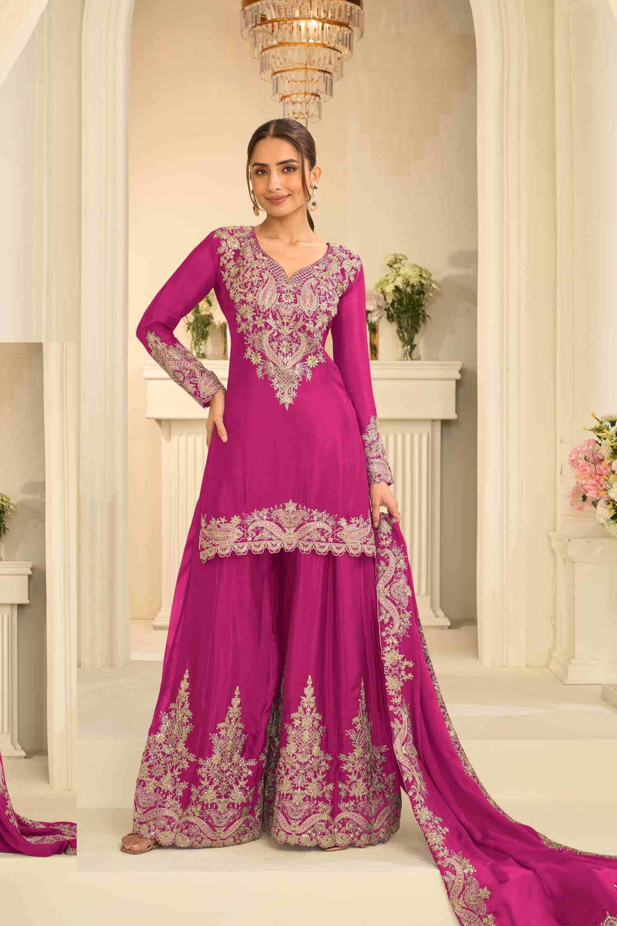 Gulkayra Velvora Chinon Embroidery Suit