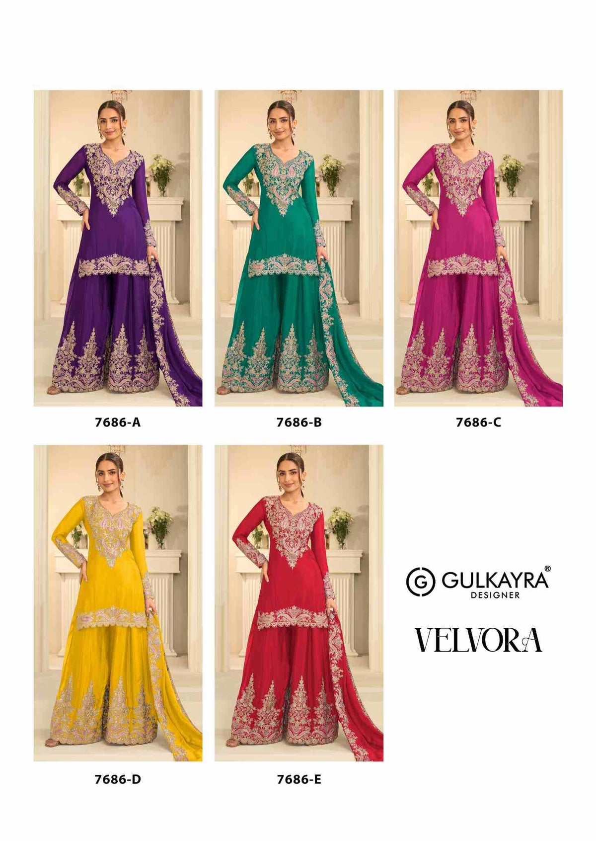 Gulkayra Velvora Chinon Embroidery Suit