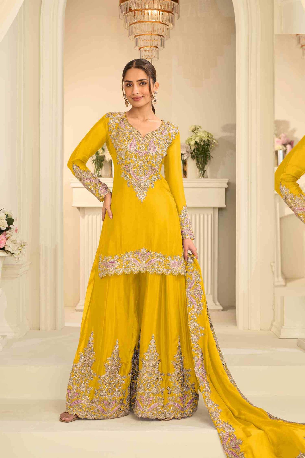 Gulkayra Velvora Chinon Embroidery Suit