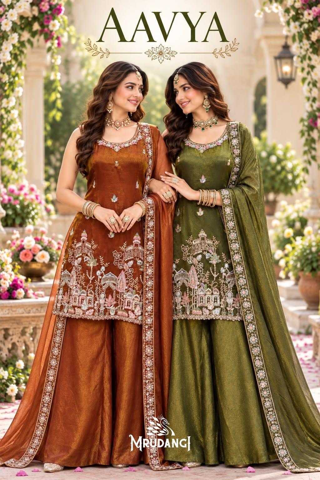 Mrudangi Aavya Premium Silk Embroidery Suit